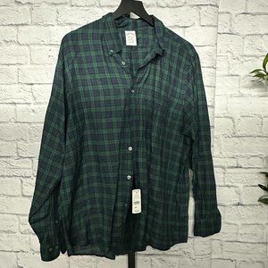 Brooks Brothers Regent Regular-Fit Irish Linen Faded Tartan Shirt - NWT